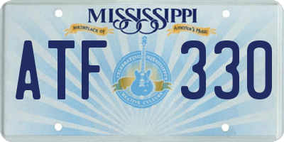 MS license plate ATF330