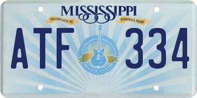 MS license plate ATF334