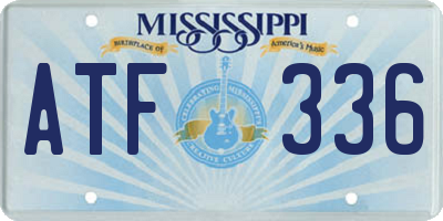 MS license plate ATF336
