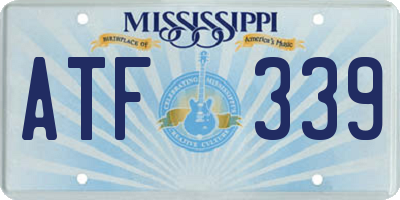 MS license plate ATF339