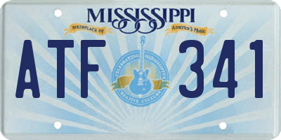 MS license plate ATF341