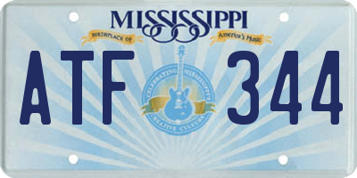 MS license plate ATF344
