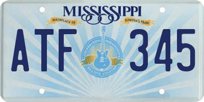 MS license plate ATF345