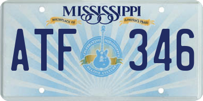 MS license plate ATF346