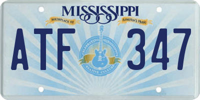 MS license plate ATF347