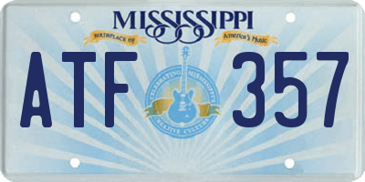 MS license plate ATF357