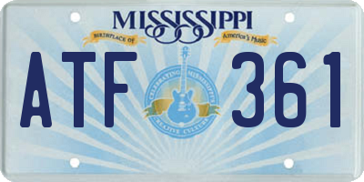MS license plate ATF361