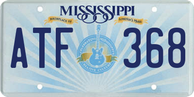 MS license plate ATF368