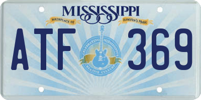 MS license plate ATF369