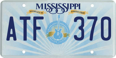 MS license plate ATF370