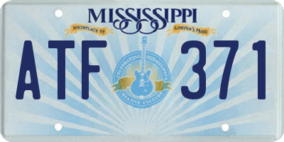 MS license plate ATF371