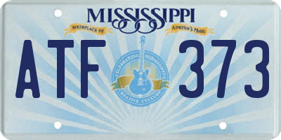 MS license plate ATF373
