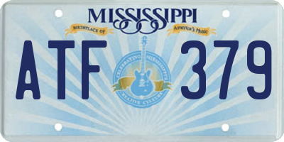 MS license plate ATF379
