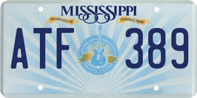 MS license plate ATF389