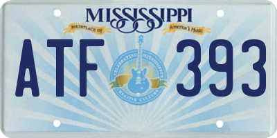 MS license plate ATF393