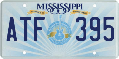 MS license plate ATF395