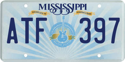 MS license plate ATF397