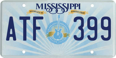 MS license plate ATF399