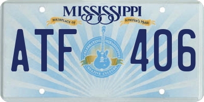 MS license plate ATF406