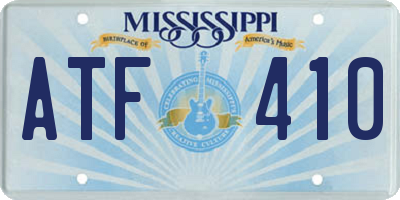 MS license plate ATF410
