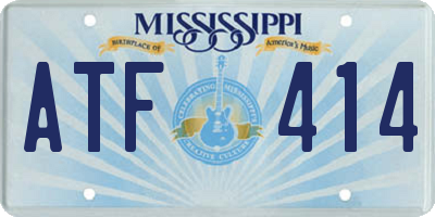 MS license plate ATF414