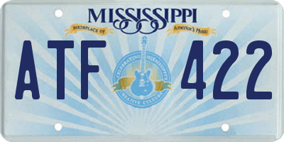 MS license plate ATF422