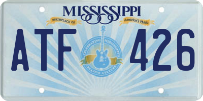 MS license plate ATF426