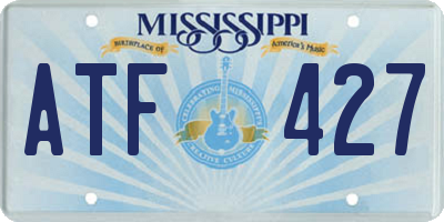 MS license plate ATF427