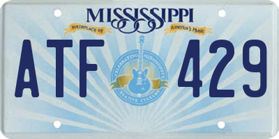 MS license plate ATF429