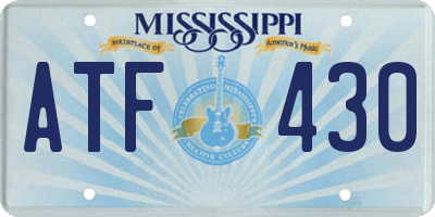 MS license plate ATF430