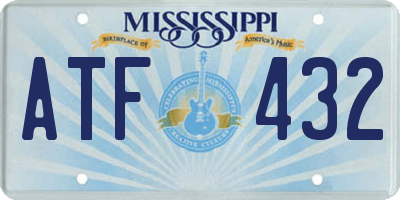 MS license plate ATF432