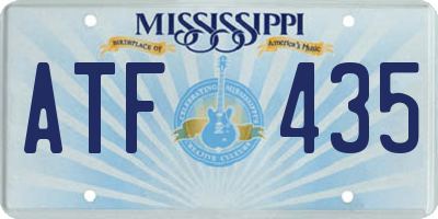 MS license plate ATF435