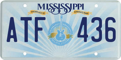 MS license plate ATF436