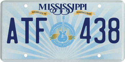 MS license plate ATF438