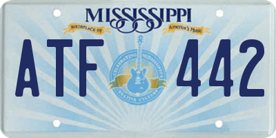 MS license plate ATF442