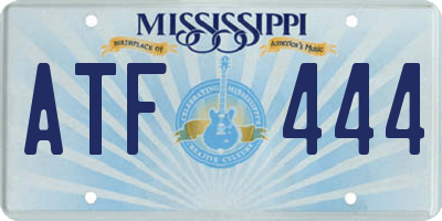 MS license plate ATF444