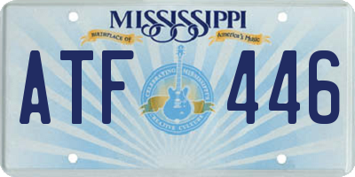 MS license plate ATF446