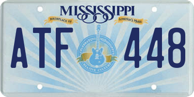 MS license plate ATF448