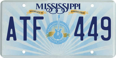 MS license plate ATF449