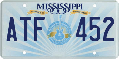 MS license plate ATF452