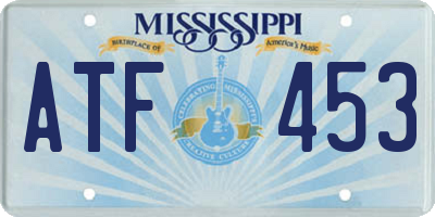 MS license plate ATF453