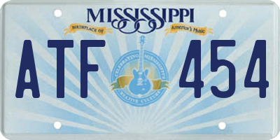 MS license plate ATF454