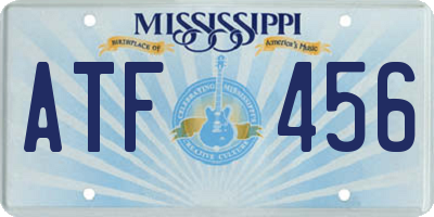 MS license plate ATF456