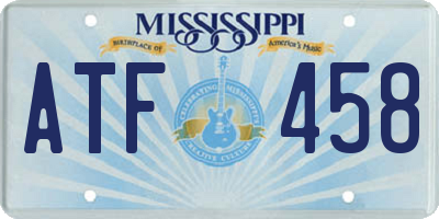 MS license plate ATF458
