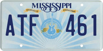 MS license plate ATF461