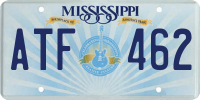 MS license plate ATF462
