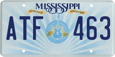 MS license plate ATF463