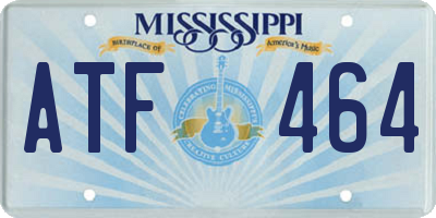 MS license plate ATF464