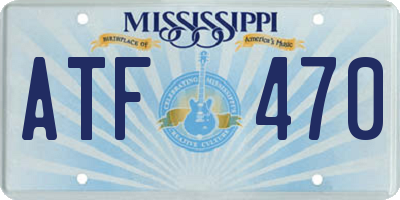 MS license plate ATF470