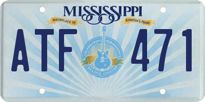MS license plate ATF471